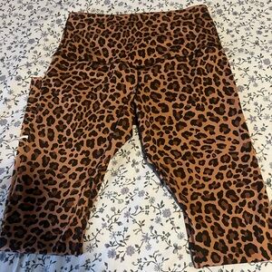 Nike Women’s Leopard Print Full Length Leggings - Brown & Black